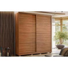 Imagem de Guarda Roupa Solteiro 2 Portas de Correr e 3 Gavetas c/ Pés Belga Flex