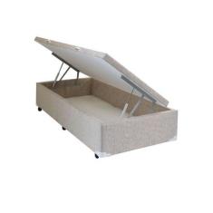Imagem de Cama Box Solteiro Com Baú Mega Chenille Lyon Com Pistão - 088X188 - Me