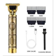 Imagem de Maquina Barbeador Aparador De Pelos Retro Buda Gold Daling - Shopbr