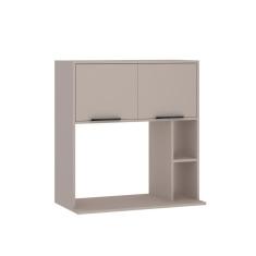 Imagem de Armário Aéreo 80cm 2 Portas Com Espaço Para Forno Ou Micro - Ondas Stylo Luciane Móveis Cinammon