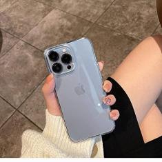 Imagem de Capa de telefone de acrílico macio transparente de luxo para iphone 13 12 11 pro max xs x xr se 2020 7 8 plus mini capa protetora à prova de choque, transparente, para iphone12 pro