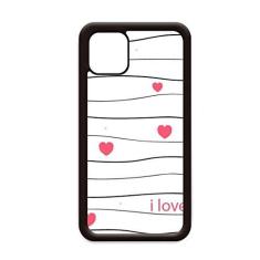 Imagem de Dia dos Namorados I Love You Line Coração Rosa para iPhone 12 Pro Max Capa para Apple Mini Mobile Case