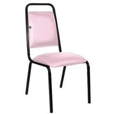 Imagem de Cadeira Empilhável Para Hotelaria Linha Hotel Fremont Rosa