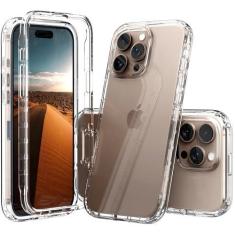 Imagem de IDYStar Capa para iPhone Pro para homens, meninos, mulheres e meninas, híbrida, 2 em 1, leve, à prova de choque, resistente, proteção resistente a choques, capa fina para iPhone Pro de 6,1 polegadas,