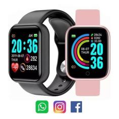 Imagem de Kit Com 2 Relógio Inteligente Smartwatch Ios  Android Bluetooth Troca