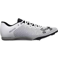 Imagem de Under Armour Distância de chute adulto 4 pontas de pista, Branco/preto/estanho metálico, 41