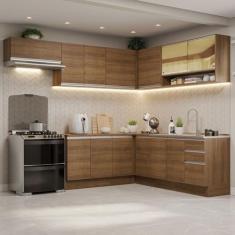 Imagem de Armário de Cozinha Completa de Canto 469cm Rustic Glamy Madesa 01