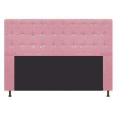 Imagem de Cabeceira Estofada Dama 160 Cm Queen Size Com Strass Suede  Bebê - Adj Decor
