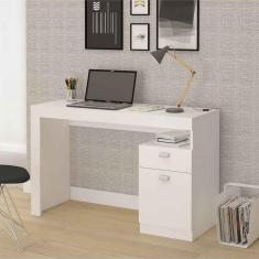 Imagem de Escrivaninha Home Office Multiuso 1 Gaveta E 1 Porta Melissa Permobili Branco Branco