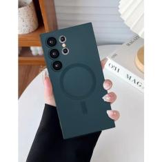 Imagem de Yetagso Capa magnética para Samsung Galaxy S24 Ultra, capa para celular Samsung S24 Ultra de silicone macio com proteção para câmera, capa fina antiarranhões para Samsung S24 Ultra compatível com