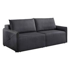 Imagem de Sofá 3 Lugares Retrátil Urban Linho Grafite 200 cm