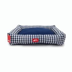 Imagem de Cama Kroco Flex Xadrez Azul Marinho - Tam. P