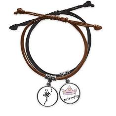 Imagem de DIYthinker Pulseira de pintura de tinta com nó chinês, pulseira de couro com corrente de mão
