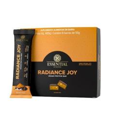 Imagem de Radiance Joy Barra de Proteína Golden Milk Vegana 50g Essential Nutrition 8 Unidades
