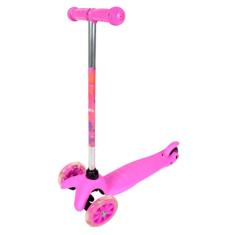 Imagem de Patinete Infantil Rosa Com Rodas Luz De Led Twist 3 Rodas