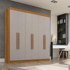 Imagem de Guarda-roupa 6 Portas 2 Gavetas Recife Cinamomo/off