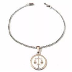 Imagem de Pulseira Aço Inox Direito Advogada Detalhe Branco