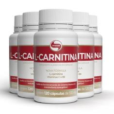 Imagem de Kit 5 L-Carnitina + B6 Vitafor 120 Cápsulas