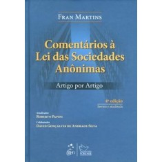 Imagem de Comentários a Lei das Sociedades Anônimas - 4ª Ed. 2010 - Martins, Fran - 9788530925314