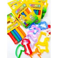 Imagem de Kit C/ 6 Massinha De Modelar 65G 6 Cores Massabel