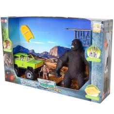 Imagem de Brinquedo Tiranossauro Rex Dinopark Hunters E Carrinho Jipe - Bee Toys
