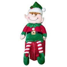 Imagem de Boneco Duende Tradicional Sentado com Presente - 30cm