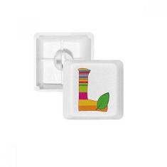 Imagem de OFFbb l do alfabeto de frutas de laranja bonito em modelo pbt nomes de teclas de teclado mecânico branco OEM não marcado imprimir