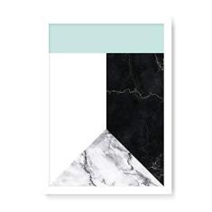 Imagem de Arte Maníacos Quadro Decorativo Escandinava faixa Reta Verde - 23x16,25cm (Moldura em laca )