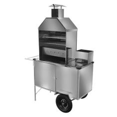 Imagem de Carrinho De Churrasco Cefaz Luxo Inox Rodas Pneumáticas L04p