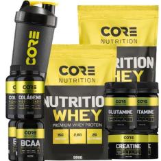 Imagem de 2 Nutrition Whey + 2 Bcaa + 2 Crea + 2 Gluta + 2 Colag + Coq - Core Nu