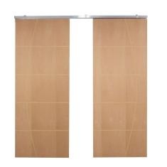 Imagem de Porta Dupla de Correr P/ Verniz Frisada F01 - 210x180