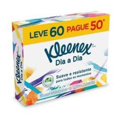 Imagem de Lenços de Papel Kleenex a Dia a Dia Sem Perfume 60 Lenços