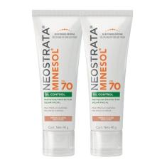 Imagem de Kit 2 Protetor Solar Facial Neostrata Minesol Oil Control fps 70 Cor Médio Claro 40g