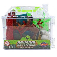 Imagem de Animais Da Fazenda Na Casinha Kit Miniaturas - Toyng 045121