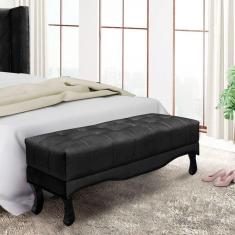 Imagem de Recamier Vicenza Suede Preto 90 cm