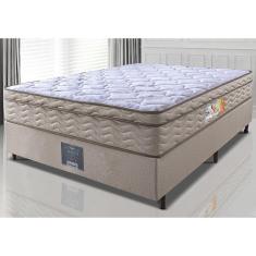 Imagem de Cama Box Casal Colchão Ortopédico + Box 138x188x67 One Face Espuma D33 Dourado