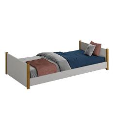 Imagem de Cama Evolutiva 2 em 1 Ravi com Pés Amadeirado e Colchão D20 - Reller Móveis