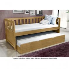 Imagem de Bicama Solteiro Em Madeira Maciça Pérola Imbuia
