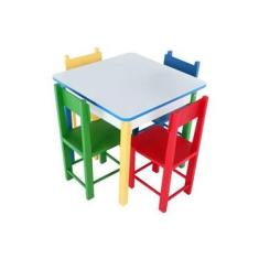 Imagem de Mesa Infantil Com 4 Cadeiras - Carlu