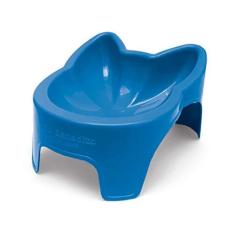 Imagem de Comedouro Alto de Plástico para Gatos São Benedito Pet Azul 240ml