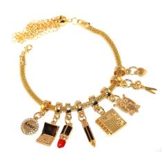 Imagem de Pulseira Berloque Pedagogia Professora Folheado Ouro 18k