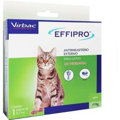 Imagem de Antipulgas Virbac Effipro Para Gatos Com 1 Kg Ou Mais - 0,5 Ml