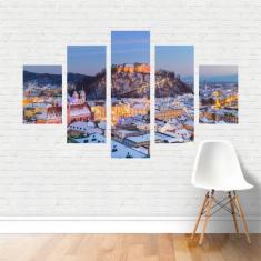 Imagem de Quadro Cidades Dinamarca Ljubljana Zagreb Christmas Canvas