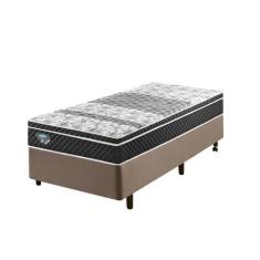 Imagem de Cama Box Solteiro 88x188 Alpha Marrom com Colchão Mola Verticoil - Cam
