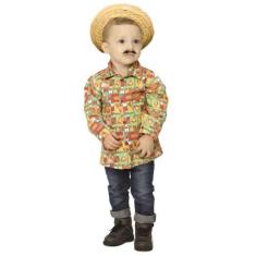Imagem de Roupa Festa Junina Bebê Camisa Manga Longa 3 á 18 Meses - Fantasias Ca