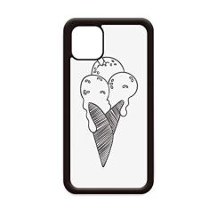 Imagem de Black Outline Sésamo Biscoitos Sorvete para iPhone 11 Pro Max Capa para Apple Mobile Case