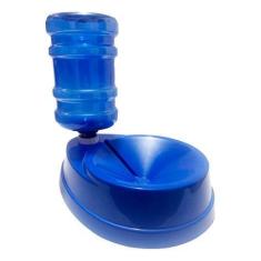 Imagem de Bebedouro Automático 1L Cães Gatos Não Molha Pelos - Azul - Four Plast