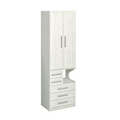 Imagem de Guarda-Roupa De 2 Portas Com Mesa de cabeceira 1224 Esquerdo Carvalho Claro