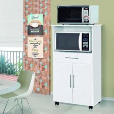 Imagem de Balcão Nicho para Microondas 2 Portas Ipê Móveis Primus Branco