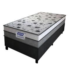 Imagem de Cama Box Solteiro Colchão Espuma D33 Fort 88x188x59cm Cinza/branco Gazin  Cinza / Branco